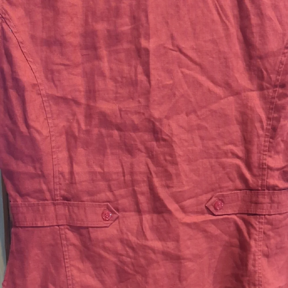 Red Linen Button Down - Picture 6 of 6